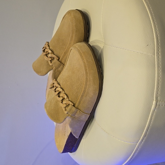 Vionic GEORGIE Tan Leather Beige Mules Slides Shoes New Women's 8 8.5 11 - Picture 2 of 5